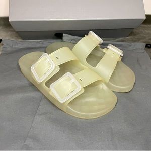 Balenciaga two buckle rubber slide, Mallorca translucent 36
